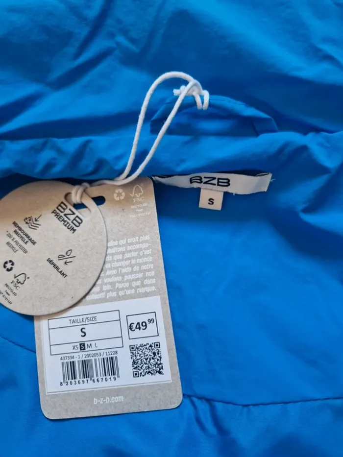 Doudoune sans manches bleue BZB – Taille S – Neuve avec étiquette - photo numéro 4