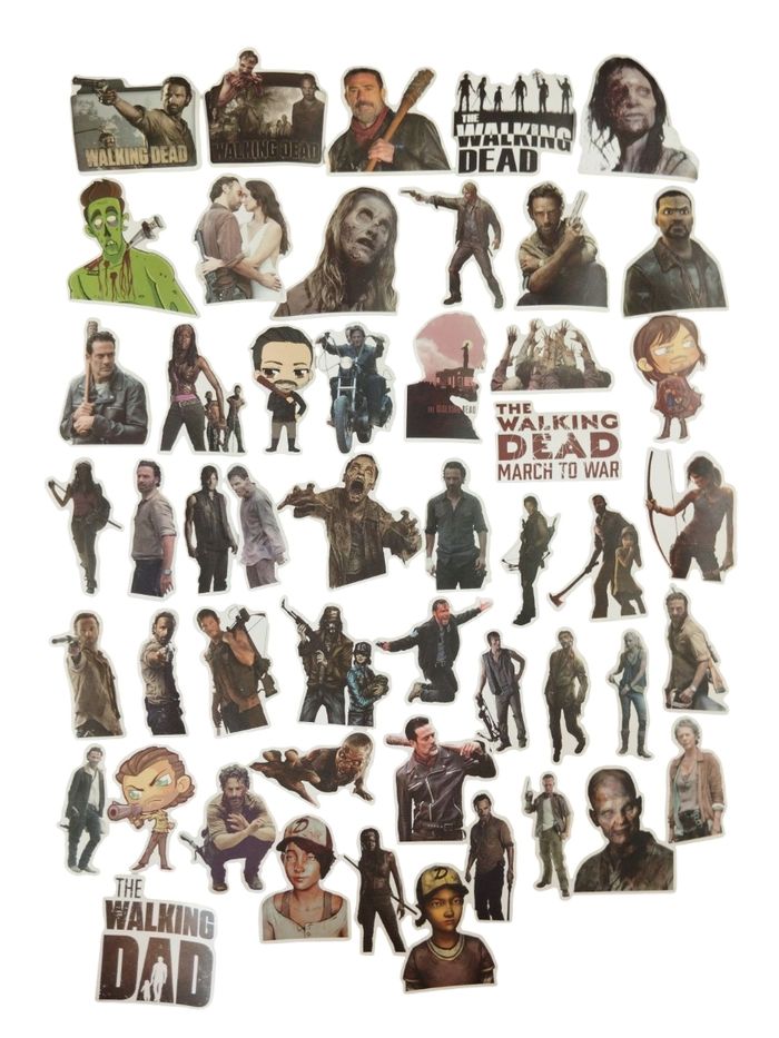 Set 50 stickers autocollants Walking Dead