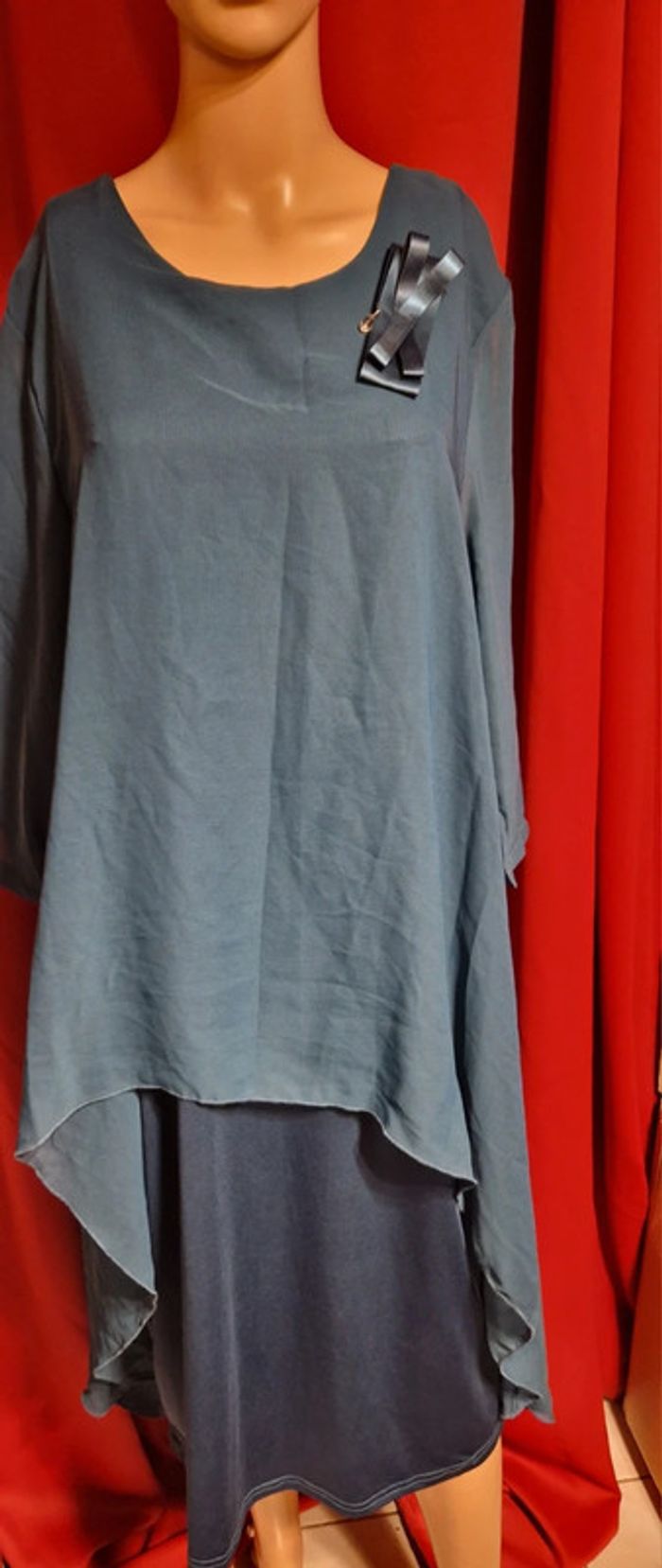 Robe de soirée vert bouteille taille 44 - photo numéro 2