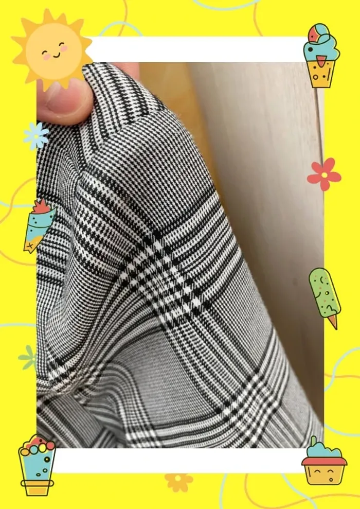 Blazer à carreaux avec boutons S 36 simplee shein - photo numéro 7