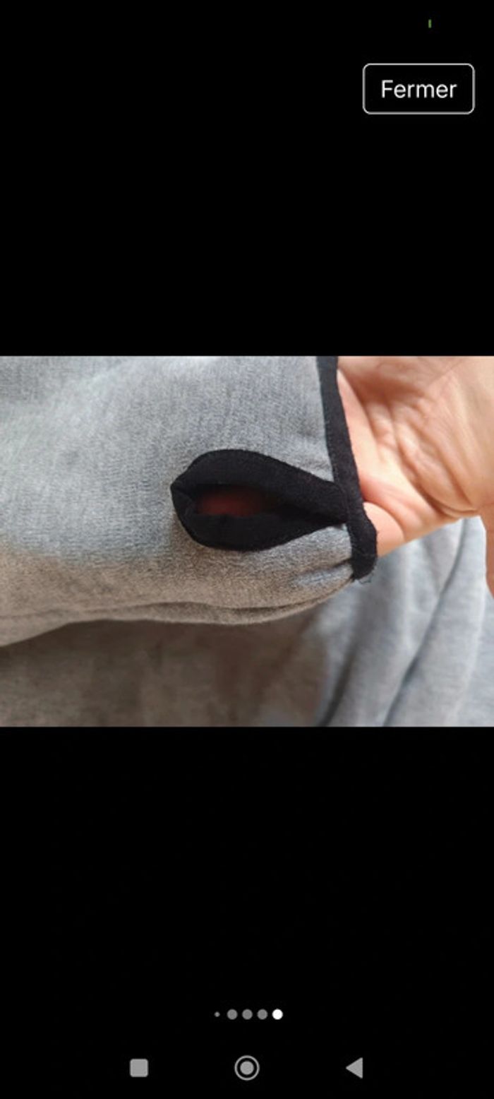 💎 sweat à capuche design street Wear original puma evo poche mitaine t m coton gris noir - photo numéro 7