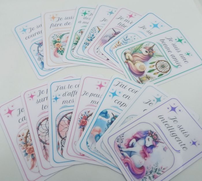 Cartes d'affirmations positives Licorne - photo numéro 7