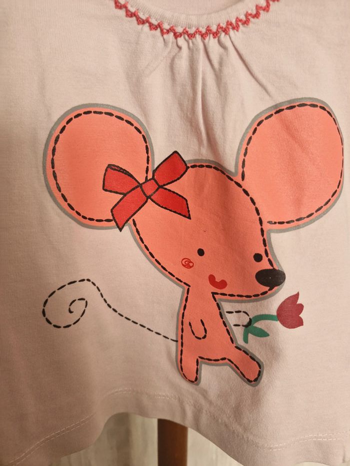 T-shirt manches longues bébé 3 mois Tissaia Coton - photo numéro 2