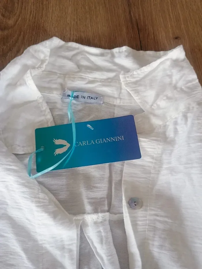 chemise blanche moif argenté T38/40 - photo numéro 3