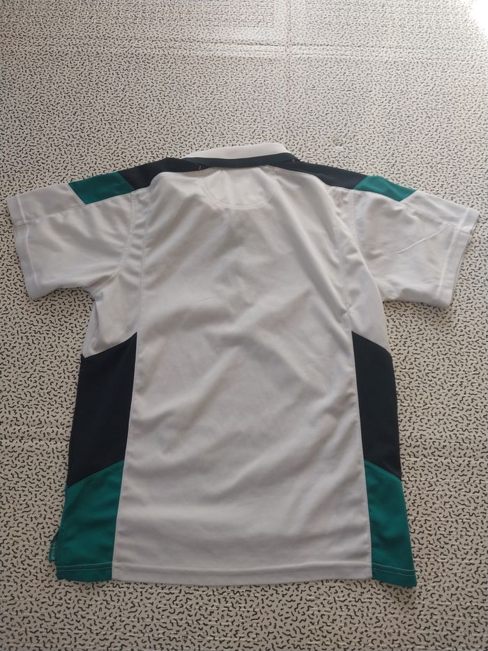 polo lacoste sport blanc noir vert taille 2 tennis casual - photo numéro 6