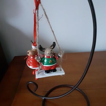 Noël: 2 figurines Petit Renne à suspendre