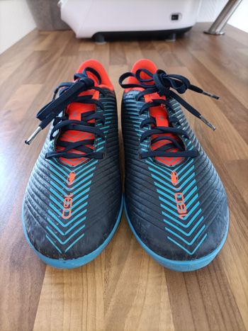 Chaussures de foot à crampons Kipsta 37 bleu et orange