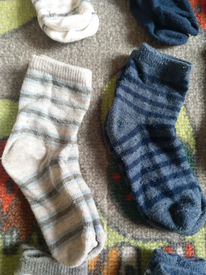 Lot 12 paires de chaussettes diverses marque, taille 18-20 / 19-22 - photo numéro 4