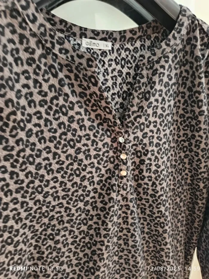 Magnifique chemisier motif léopard Gémo taille xl - photo numéro 3