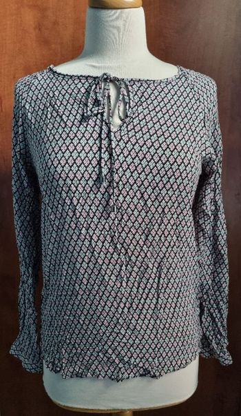 Blouse à motifs manches retroussable taille M