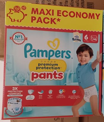 1 carton de couches  Maxi-Eco-pack Pampers premium pants Taille 6
