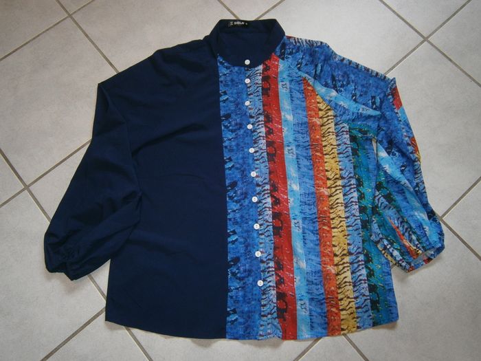 Chemisier ML marine SHEILAY Taille L - photo numéro 5