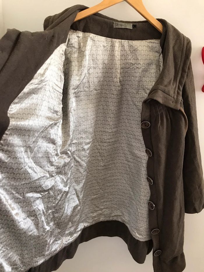 Manteau hiver  marron taille L - photo numéro 4