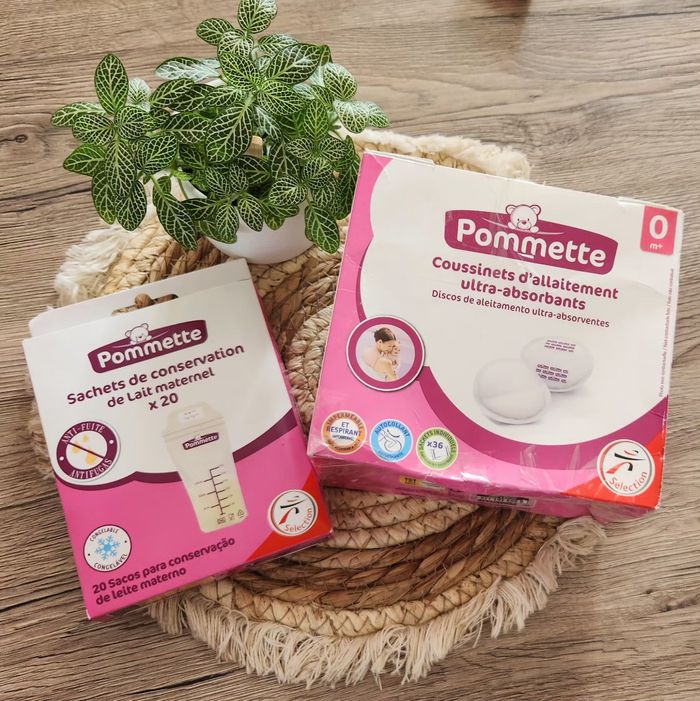 Coussinets d'allaitement + Sachets de Conservation