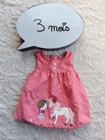 Robe boule doublée Fille 3 mois Cheval licorne sequins étoiles fête anniversaire Noël