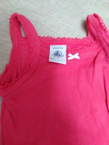 body fine bretelles petit bateau 6 mois