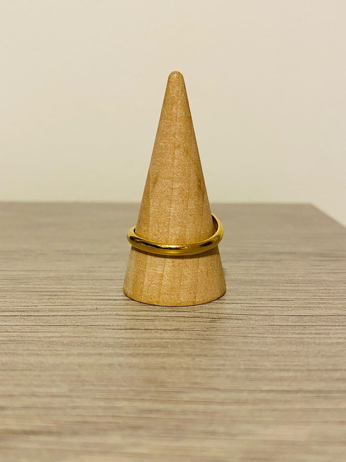 Bague ajustable doré gouttes rose acier inoxydable - photo numéro 5