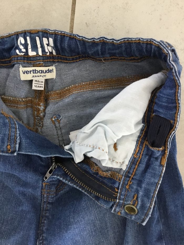 Jean slim verbaudet 12 ans taille réglable
