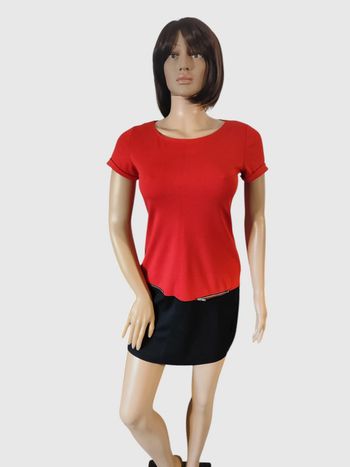 Robe Mini Cache Cache Rouge, Taille 38 - Style Color Block Tendance !