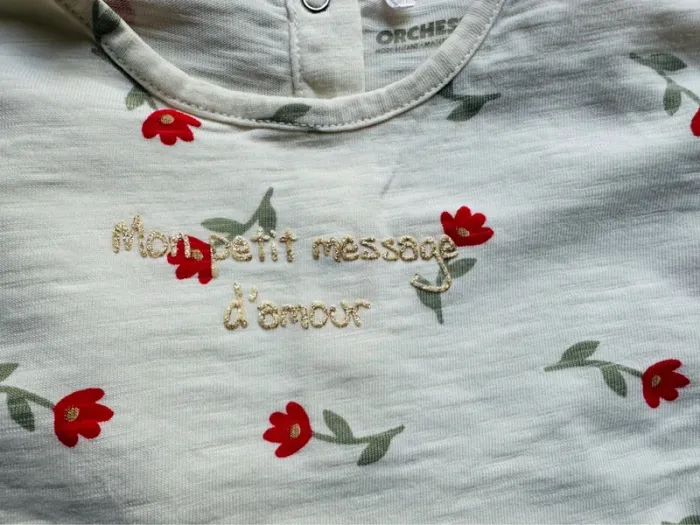 Blouse Orchestra Mon petit message d’amour 18M 80cm - photo numéro 2