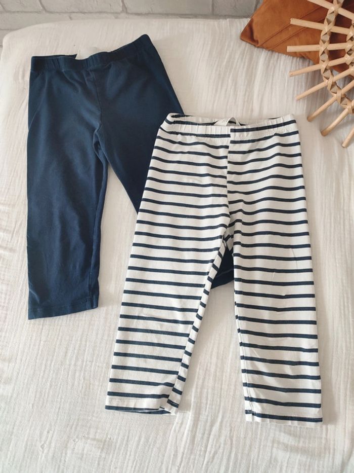 Lot de 2 leggings pantacourt H&M 4/6 ans - photo numéro 2