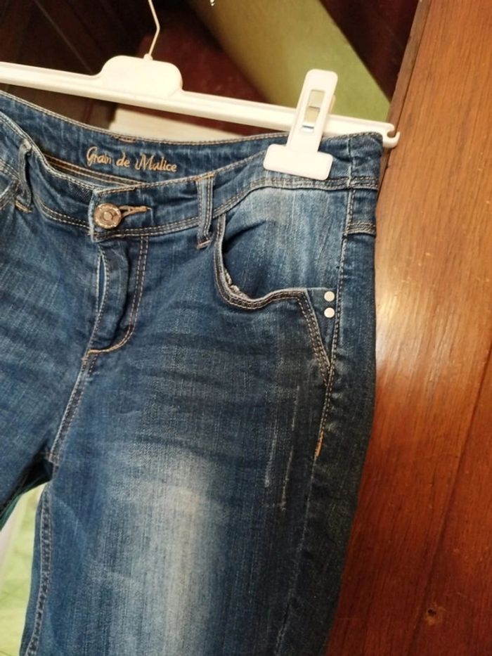 Jeans bleu foncé Grain De Malice taille S/36 - photo numéro 8