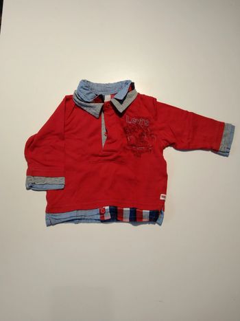 tee shirt manches longues polo Levis garcon 6 mois