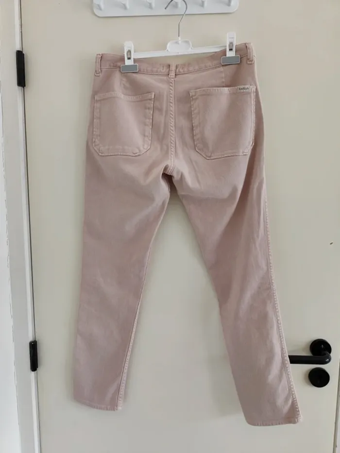 Beau pantalon jean Ba&sh rose pâle classique 38 - photo numéro 6