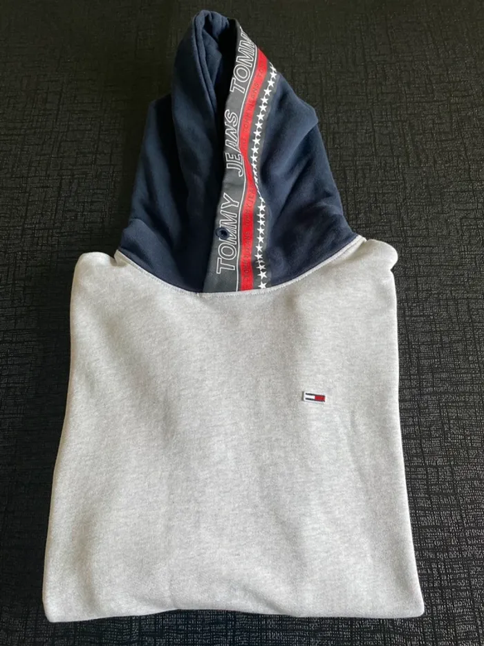 Tommy Jeans Sweat à Capuche Gris Taille XS (convient S) Très bon état