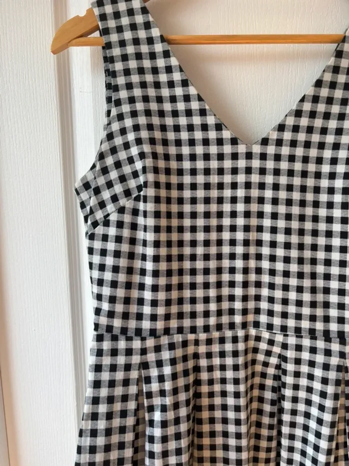 Sublime robe d’été Vichy noir et blanc - Camaïeu - T36 - photo numéro 3