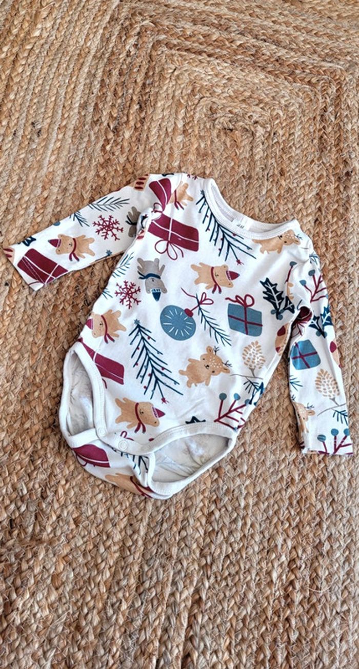Body beige thème de Noël H&M 6mois tout doux