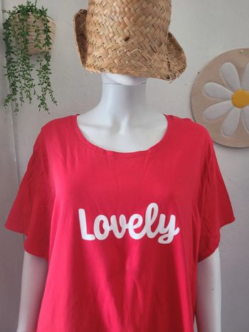T shirt rouge grande taille