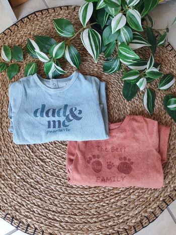Lot de 2 pyjamas velours 86 cm