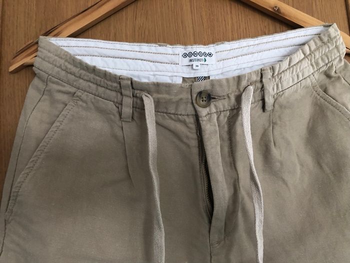Pantalon lin et coton Bonobo beige taille 36 (S)