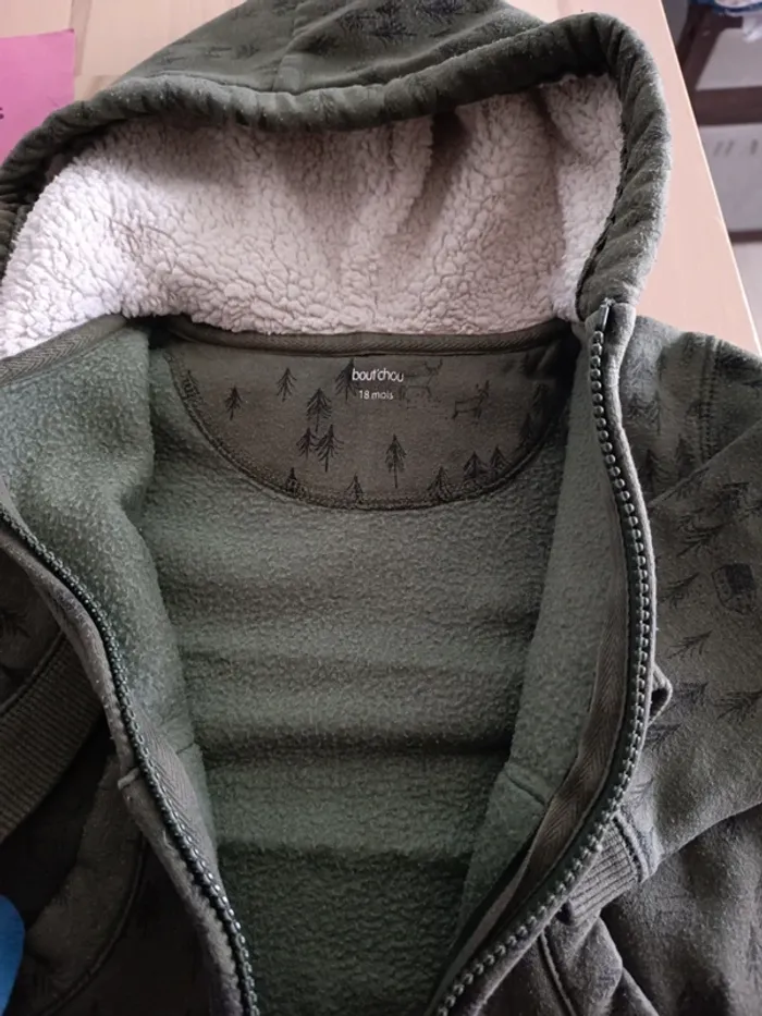 Lot de 2 gilets à capuche Obaibi et Bout'chou 18 mois - photo numéro 7