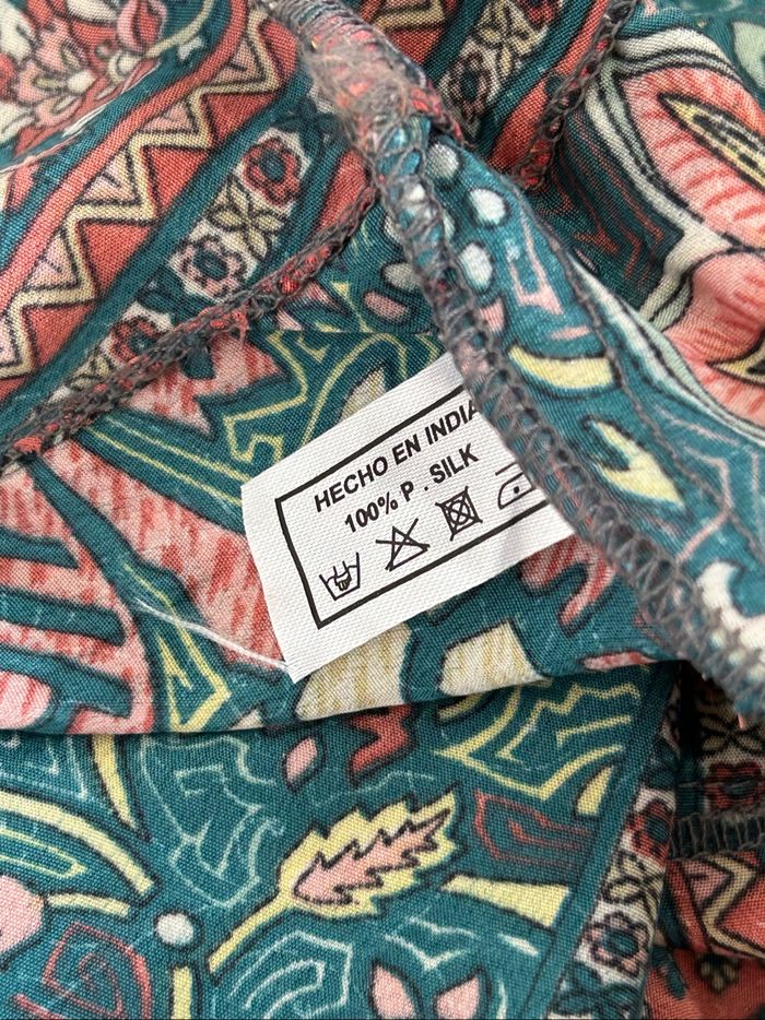 Robe longue imprimée neuve en soie Corte Hindu taille unique - photo numéro 10