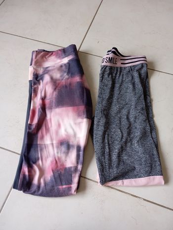 Lot de 2 leggings sport 12/13 ans