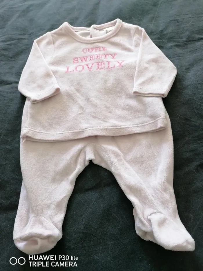 Pyjamas deux piece Orchestra – 3-6 mois – Rose