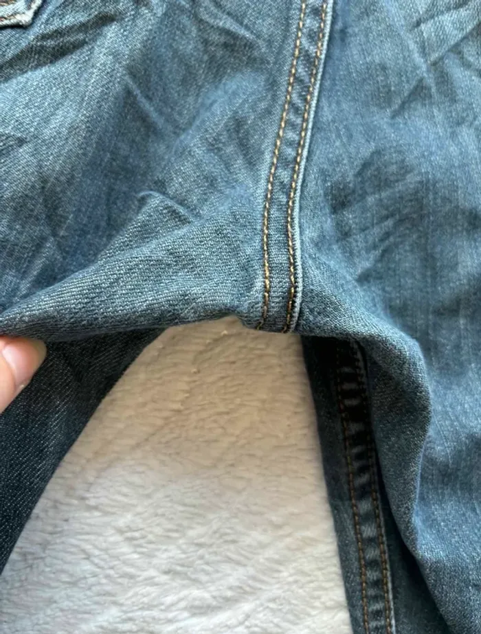 Jean Levi’s 514 regular Straight droit L42/44 W33 L30 Bleu brut délavé homme Mexique US rare - photo numéro 14