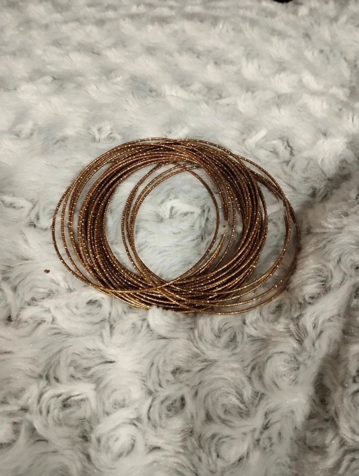 Bracelet multi-fils style jonc cuivré