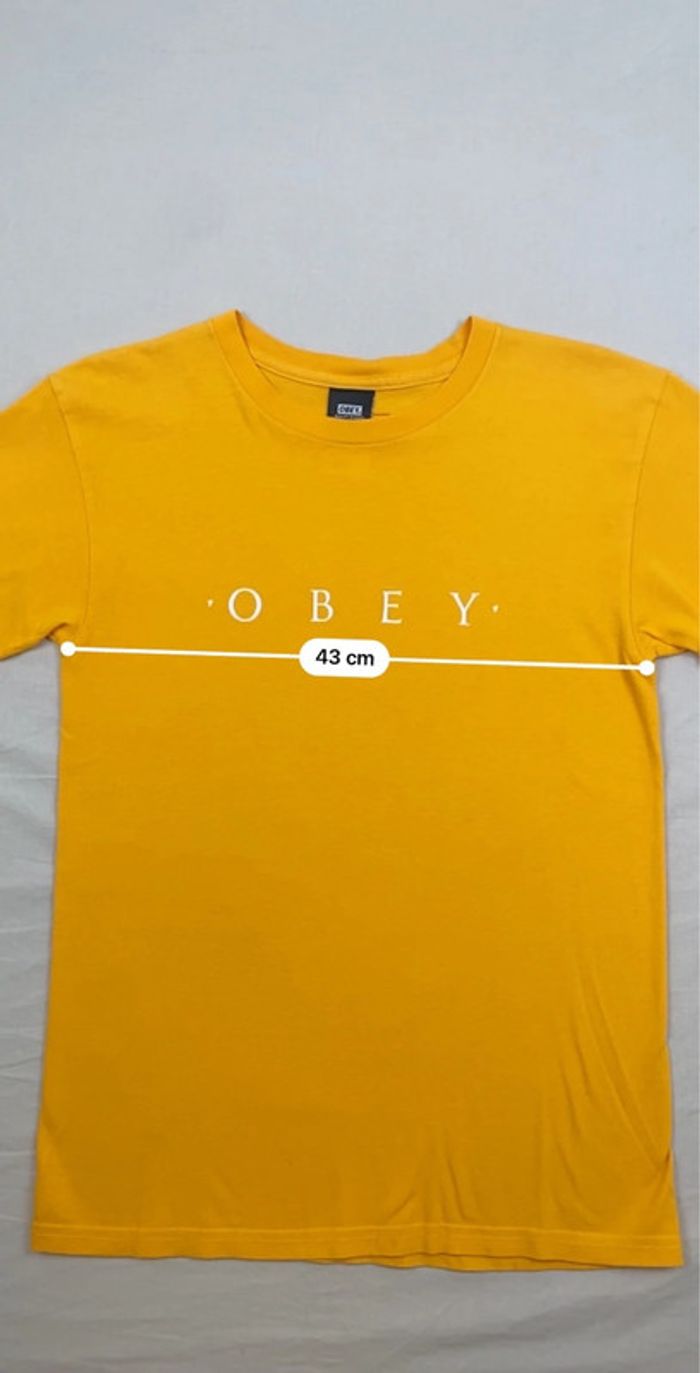 T-shirt OBEY Jaune Moutarde, Homme, S (300) - photo numéro 5