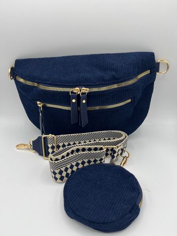 Sac banane bandoulière velours