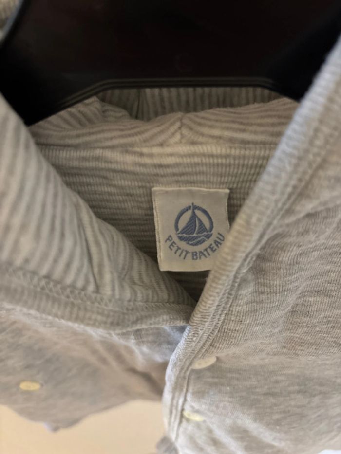 Veste épaisse grise Petit Bateau 3-6 mois - photo numéro 2