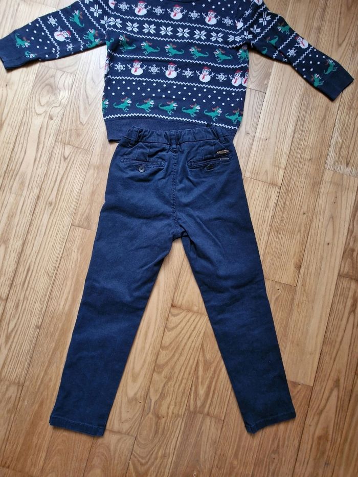 🎄 Ensemble garçon 6 ans – pull de Noël & pantalon bleu marine 👦 - photo numéro 2