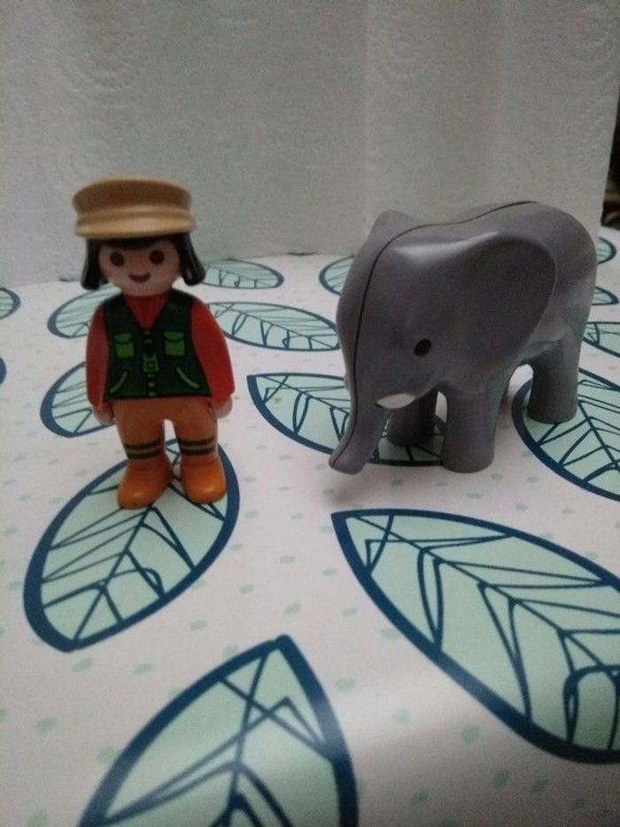 Playmobil 123 Soigneuse et Elephanteau