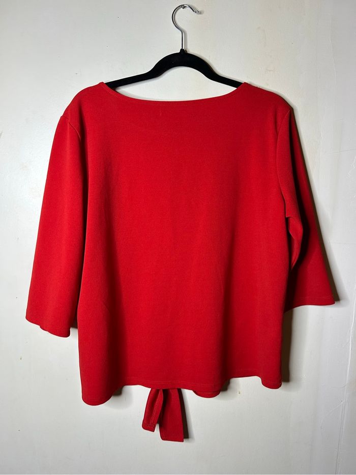 Haut Promod rouge à perles - photo numéro 6
