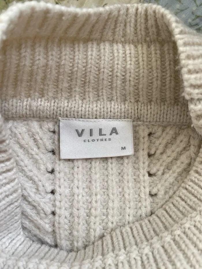 Pull col roulé blanc Vila - photo numéro 6