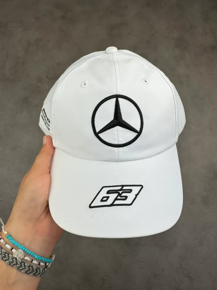 Casquette Mercedes F1 63 Russell Blanche Neuve - photo numéro 2