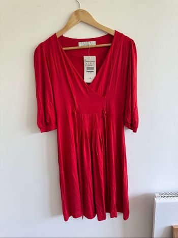 Robe ample manches 3/4 rouge Zara taille 40 L