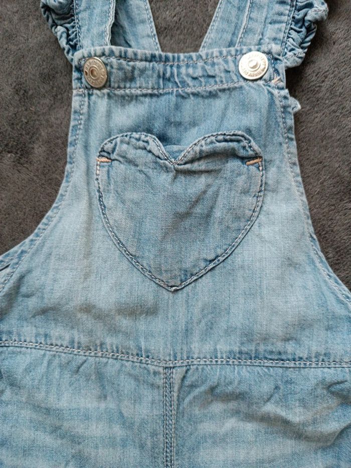 Salopette short en jean - photo numéro 2